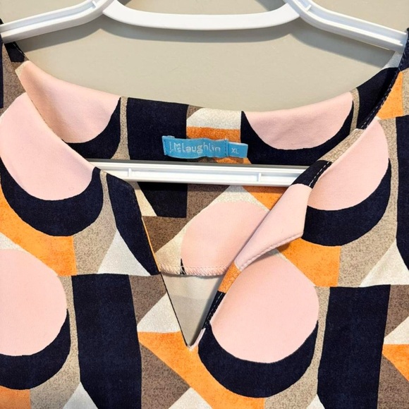 J.McLaughlin Geometric Print Shift Dress Tunic Size XL - Picture 2 of 4